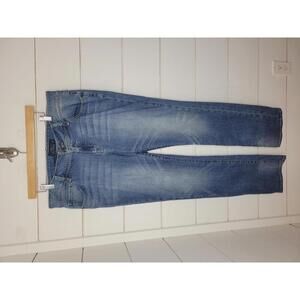 Lucky Brand size 14W blue distressed straight jeans. Georgia